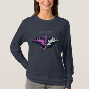 T-shirt Papillon à queue noire non binaire