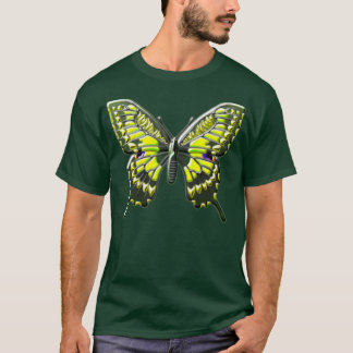 T-shirt Papillon à queue noire tropicale couleur 2