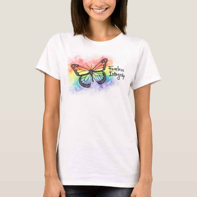T-shirt Papillon arc-en-ciel (Devant)
