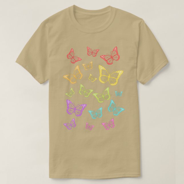 T-shirt Papillon arc-en-ciel 7 (Design devant)