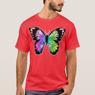 T-shirt Papillon aux couleurs arc-en-ciel