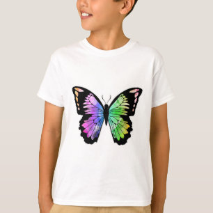 T-shirt Papillon aux couleurs arc-en-ciel