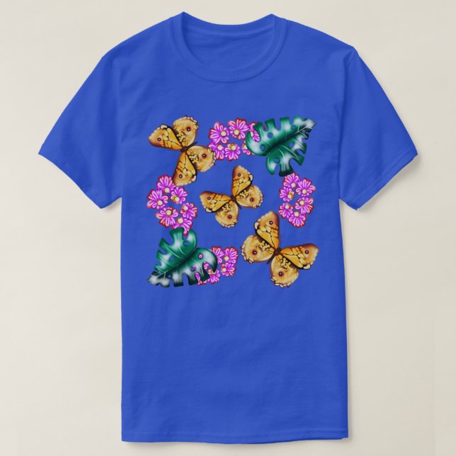 T-shirt Papillon aux fleurs (Design devant)