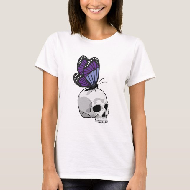 T-shirt Papillon avec crâne (Devant)