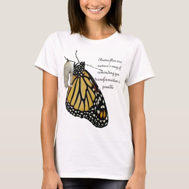 T-shirt papillon avec devis motivationnel (Devant)