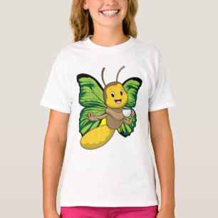 T-shirt Papillon avec la coupe de café