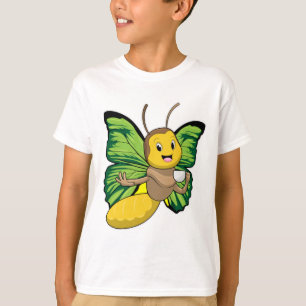 T-shirt Papillon avec la coupe de café