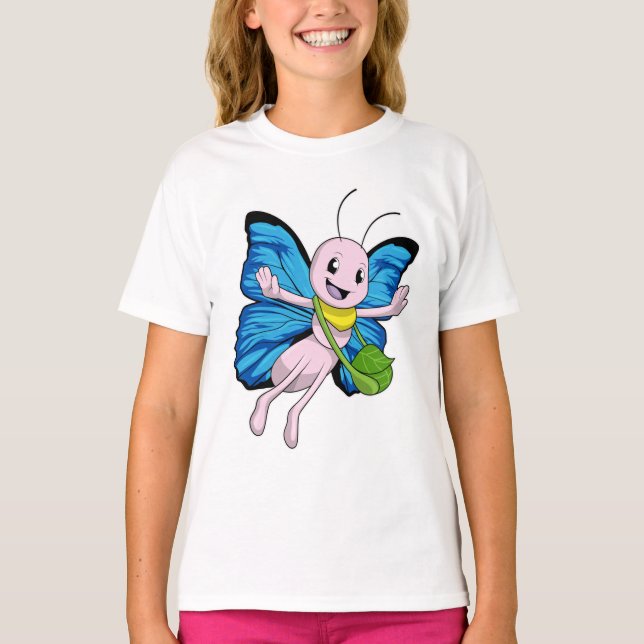 T-shirt Papillon avec sac à main (Devant)