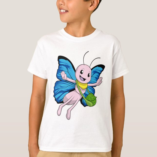 T-shirt Papillon avec sac à main (Devant)