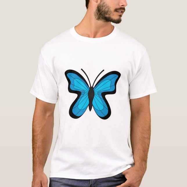 T-shirt Papillon bleu (Devant)