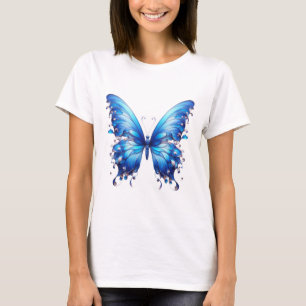 T-shirt papillon bleu