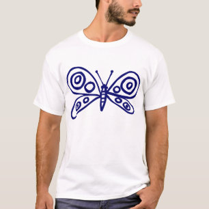 T-shirt Papillon - Bleu de marine profonde