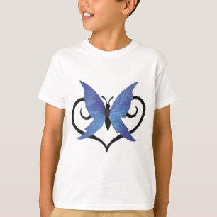 T-shirt papillon bleu mignon d'amour
