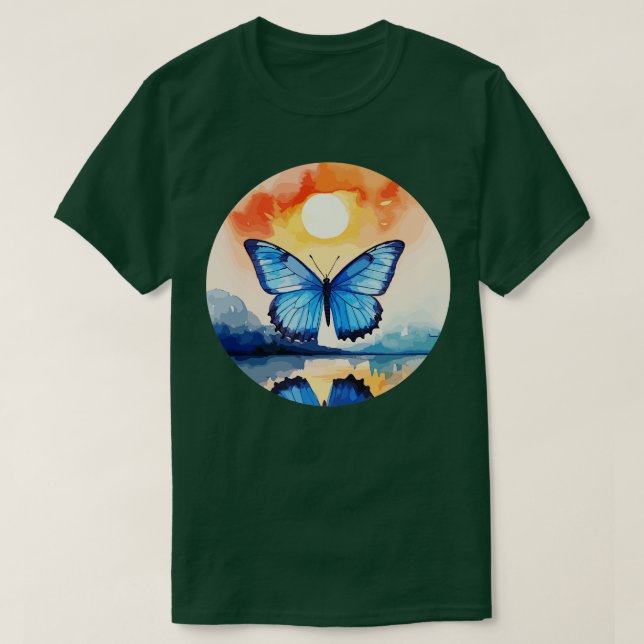 T-shirt Papillon bleu Morpho 29 (Design devant)