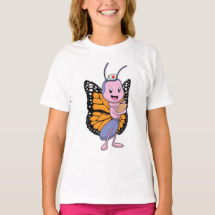 T-shirt Papillon comme infirmière