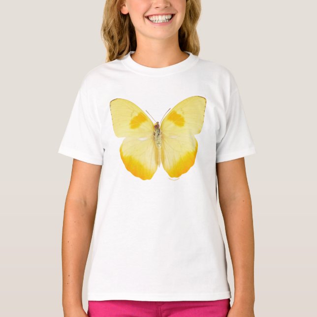 T-shirt Papillon commun de jaune d'herbe (Devant)