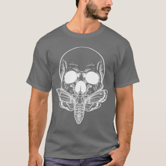 T-shirt Papillon Crâne gothique Moth Punk Rock Skeleton Ho
