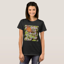 T-shirt Papillon-Dame peint