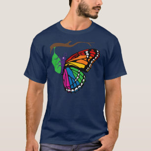 T-shirt Papillon d'arc-en-ciel émergeant de Chrysalis