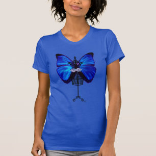T-shirt Papillon de bleu de mannequin