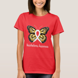 T-shirt Papillon de conscience de mèsothéliome