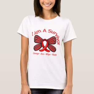 T-shirt Papillon de course je suis un survivant