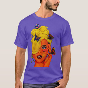 T-shirt Papillon de fille blonde