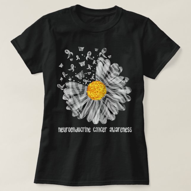 T-shirt Papillon de marguerite Zebra Ruban Neuroendocrine  (Design devant)