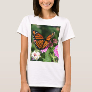 T-shirt Papillon de monarque sur la fleur de Lantana