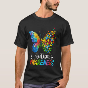 T-shirt Papillon de sensibilisation à l'autisme Mignon Arc