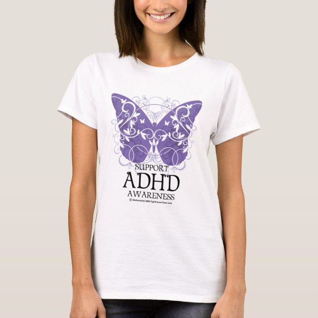 T-shirt Papillon de TDAH (Devant)