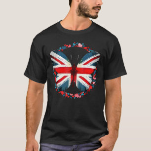 T-shirt Papillon Drapeau Union Jack Pour Enfants & Royaume