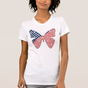 T-shirt Papillon du drapeau américain