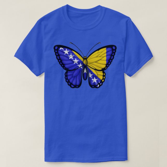 T-shirt Papillon du pavillon de Bosnie-Herzégovine (Design devant)