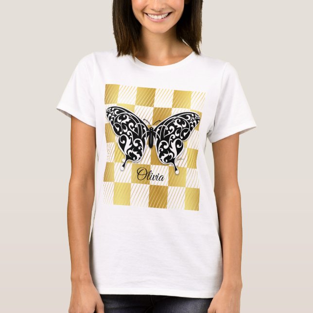 T-shirt papillon élégant (Devant)