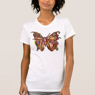 T-SHIRT PAPILLON EN PAILLETTES D'OR