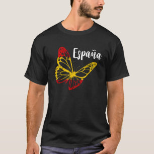 T-shirt Papillon Espana Fierté Espagnole Drapeau Espagnol