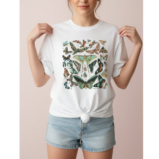 T-shirt Papillon et Moth Vintage