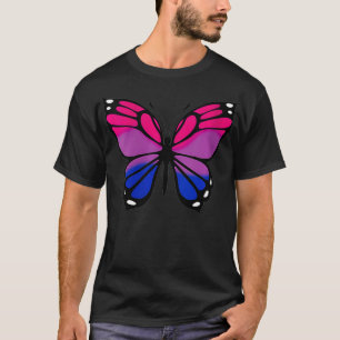 T-shirt Papillon féminin aux couleurs de la Biseual Pride