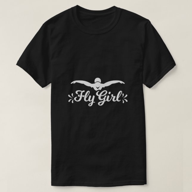 T-shirt Papillon Fly Girl Amusante nage Cadeaux nageur Te (Design devant)
