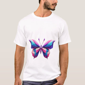 T-shirt papillon géométrique