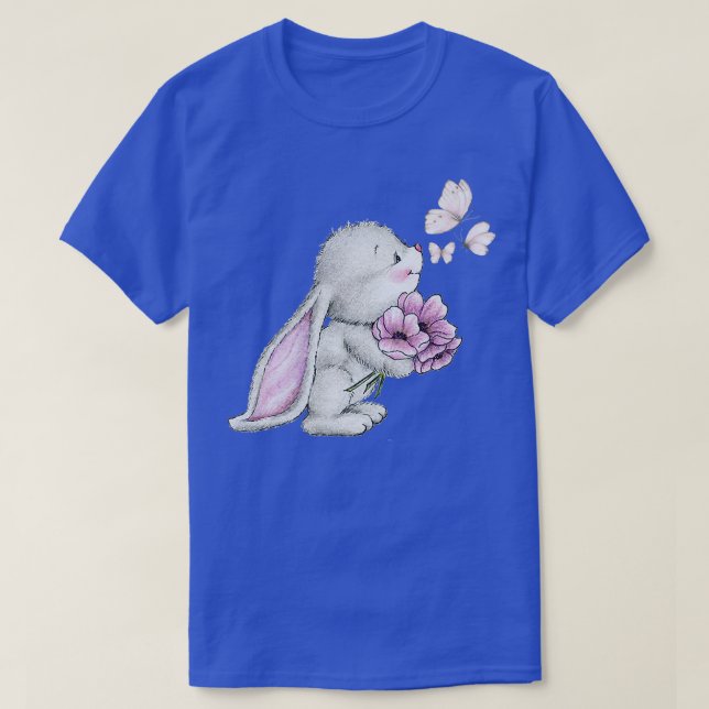 T-shirt Papillon graphique lapin Ester, fleurs  (Design devant)