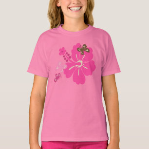 T-shirt Papillon Honolua et Hibiscus hawaïen
