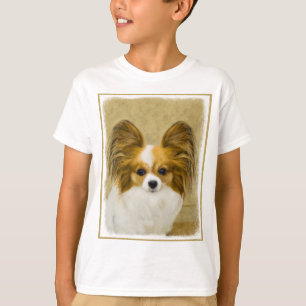 T-shirt Papillon (Hound Tri) Peinture - Art Chien original