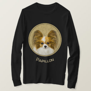 T-shirt Papillon (Hound Tri) Peinture - Art original du ch