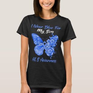 T-shirt Papillon Je Porte Du Bleu Pour Mon Fils Sensibilis