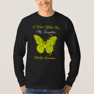 T-shirt Papillon Je Porte Jaune Pour Ma Fille Obésité Aw