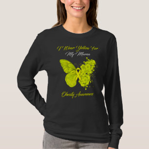T-shirt Papillon Je Porte Jaune Pour Ma Mama Obesity Award