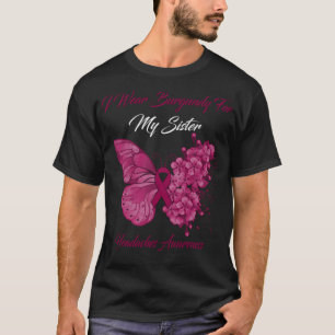 T-shirt Papillon Je Porte La Bourgogne Pour Mes Maux De Tê