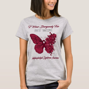 T-shirt Papillon Je Porte La Bourgogne Pour Mon Épouse Ant